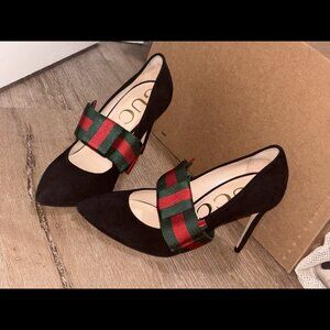 Gucci Black Sylvie Heels Pumps